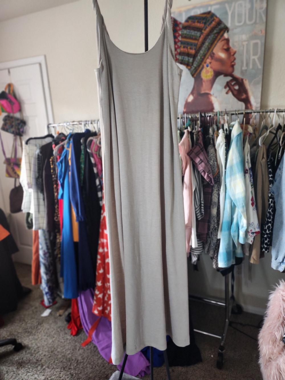 Zenana Outfitters Taupe Maxi Slip Dress